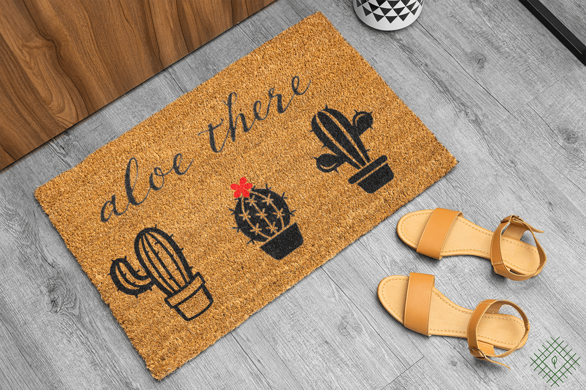 Personalized coir doormat handmade by Matnifique.