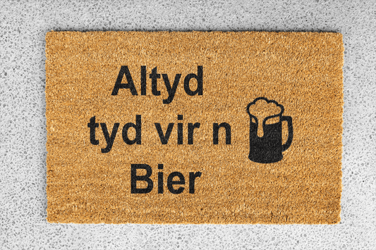Personalized coir doormat handmade by Matnifique.