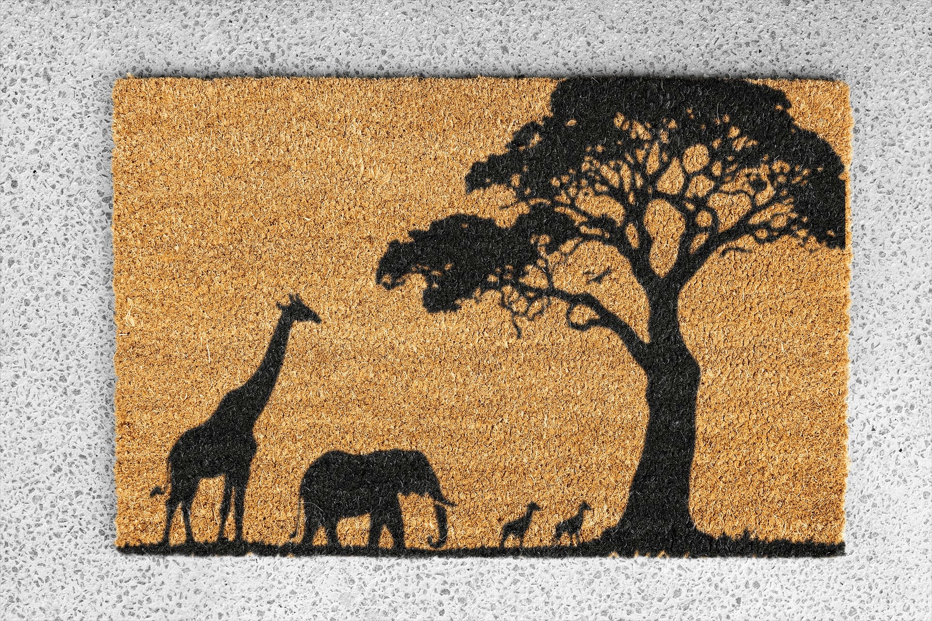 Personalized coir doormat handmade by Matnifique.