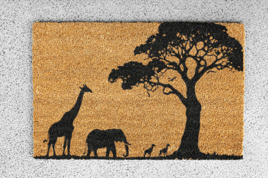 Personalized coir doormat handmade by Matnifique.