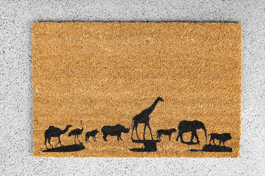 Personalized coir doormat handmade by Matnifique.