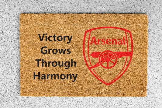 Personalized coir doormat handmade by Matnifique.