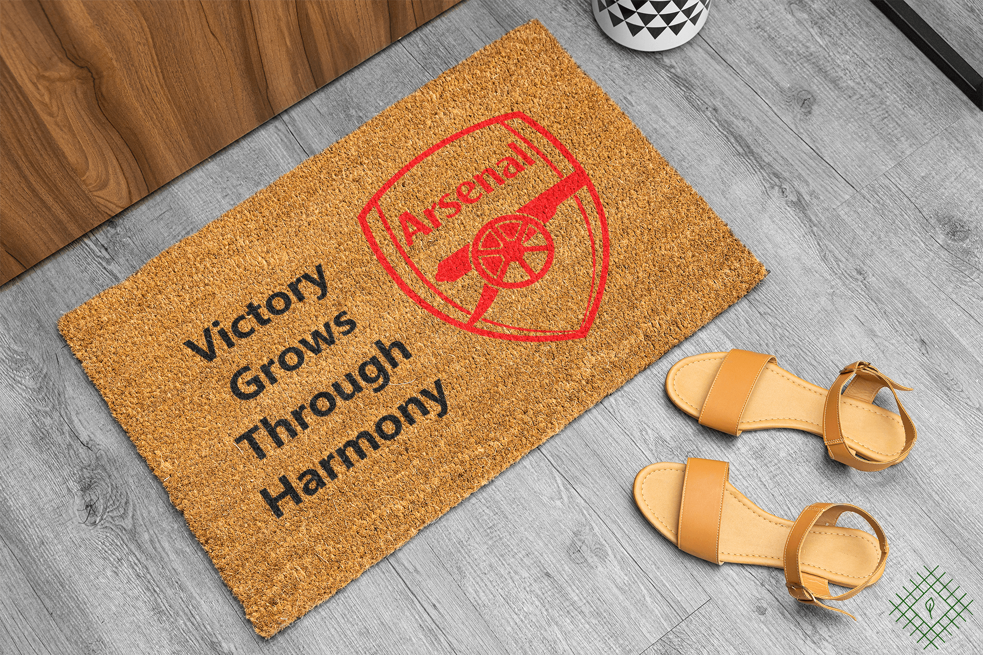 Personalized coir doormat handmade by Matnifique.