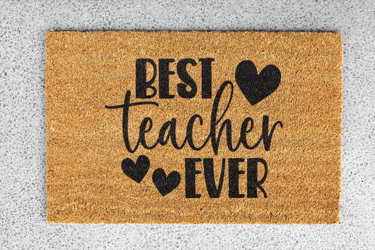 Personalized coir doormat handmade by Matnifique.