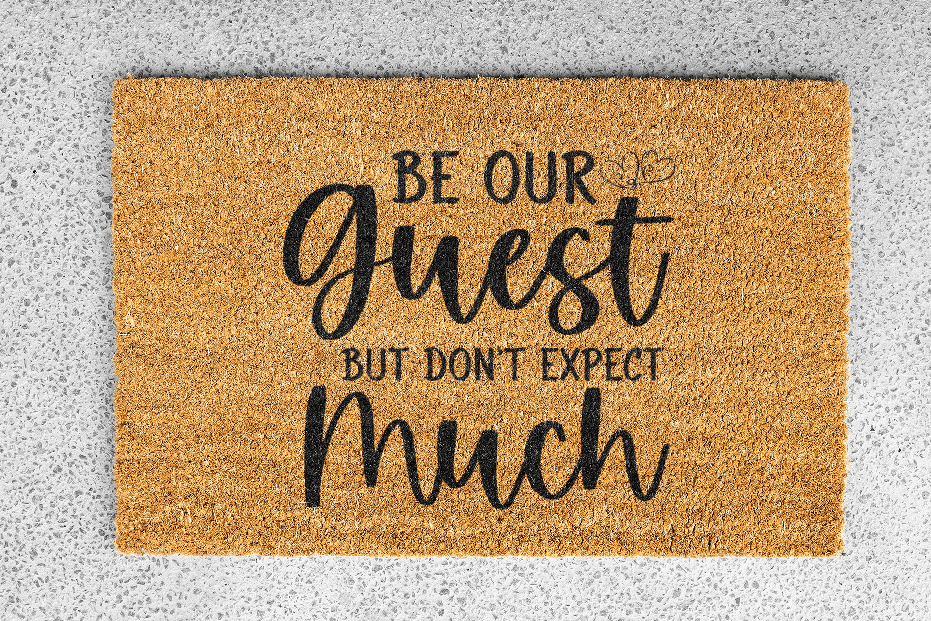 Personalized coir doormat handmade by Matnifique.