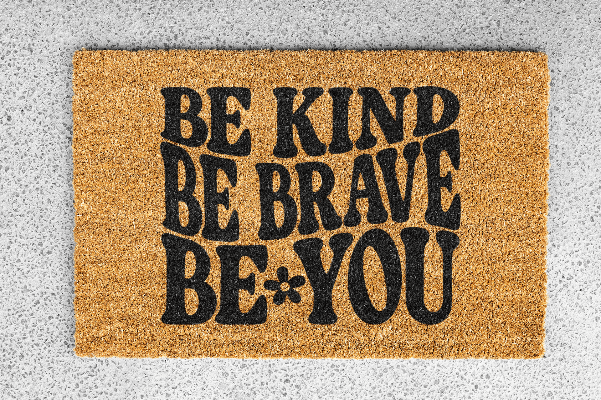 Personalized coir doormat handmade by Matnifique.