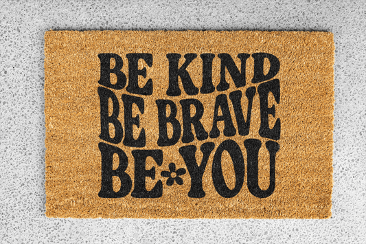 Personalized coir doormat handmade by Matnifique.