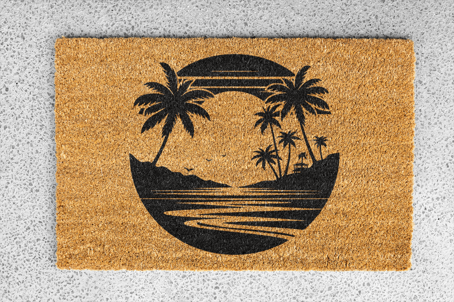 Personalized coir doormat handmade by Matnifique.