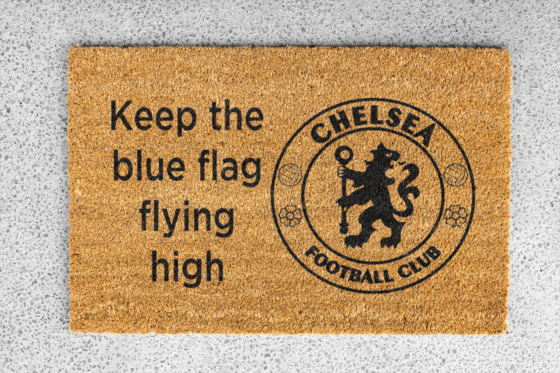 Personalized coir doormat handmade by Matnifique.