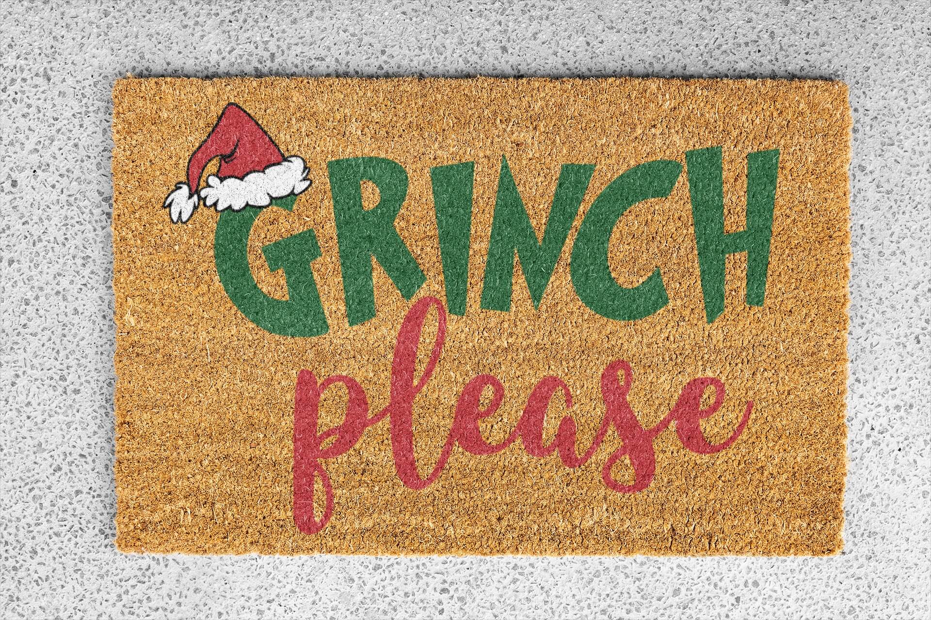 Personalized coir doormat handmade by Matnifique.