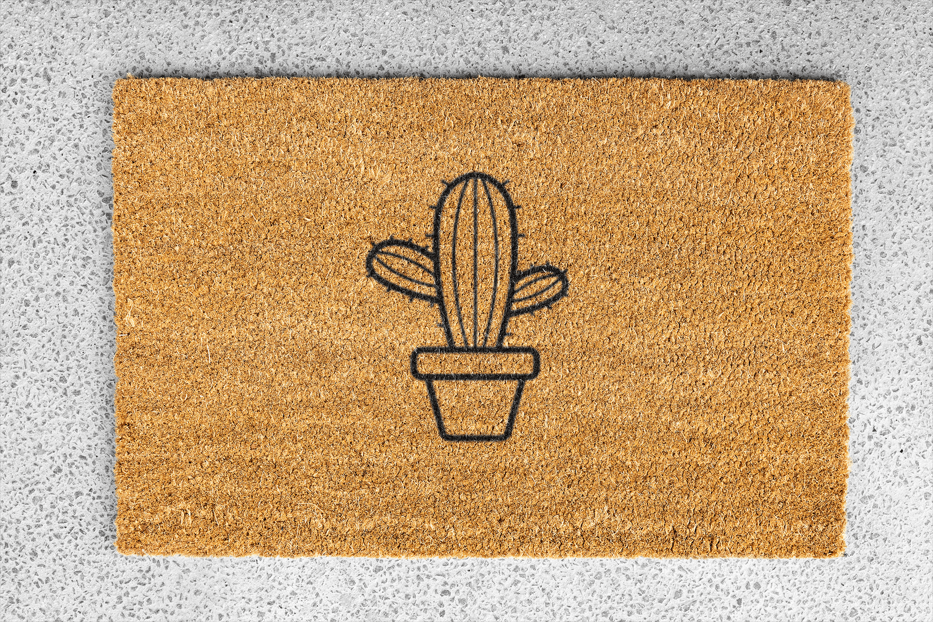 Personalized coir doormat handmade by Matnifique.