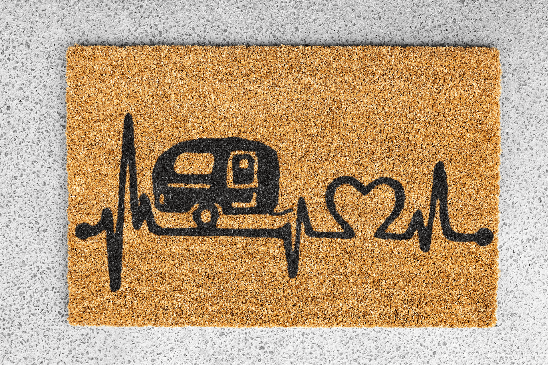 Personalized coir doormat handmade by Matnifique.
