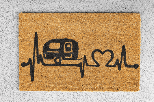 Personalized coir doormat handmade by Matnifique.