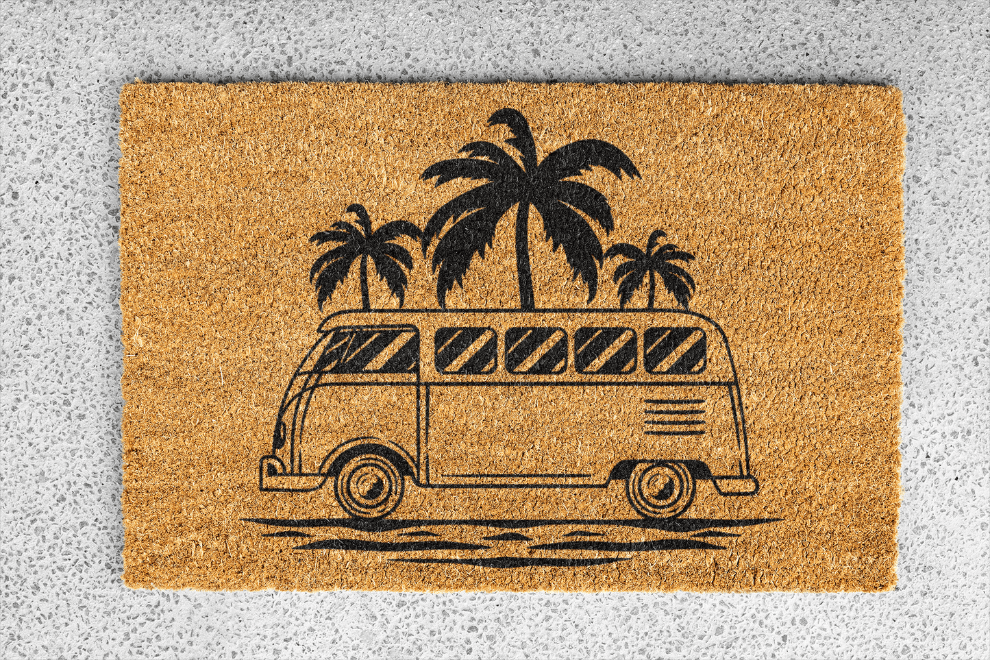 Personalized coir doormat handmade by Matnifique.