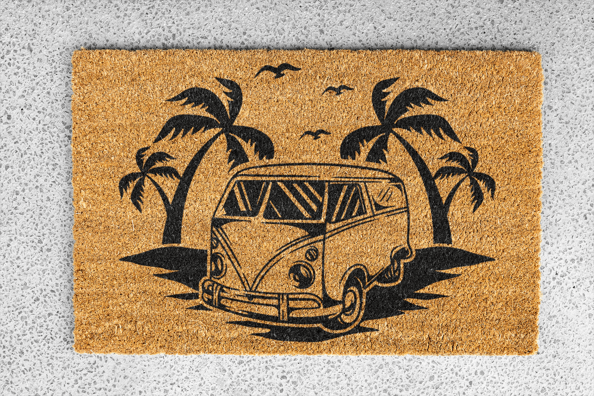 Personalized coir doormat handmade by Matnifique.
