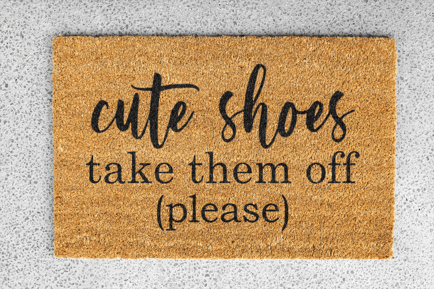 Personalized coir doormat handmade by Matnifique.