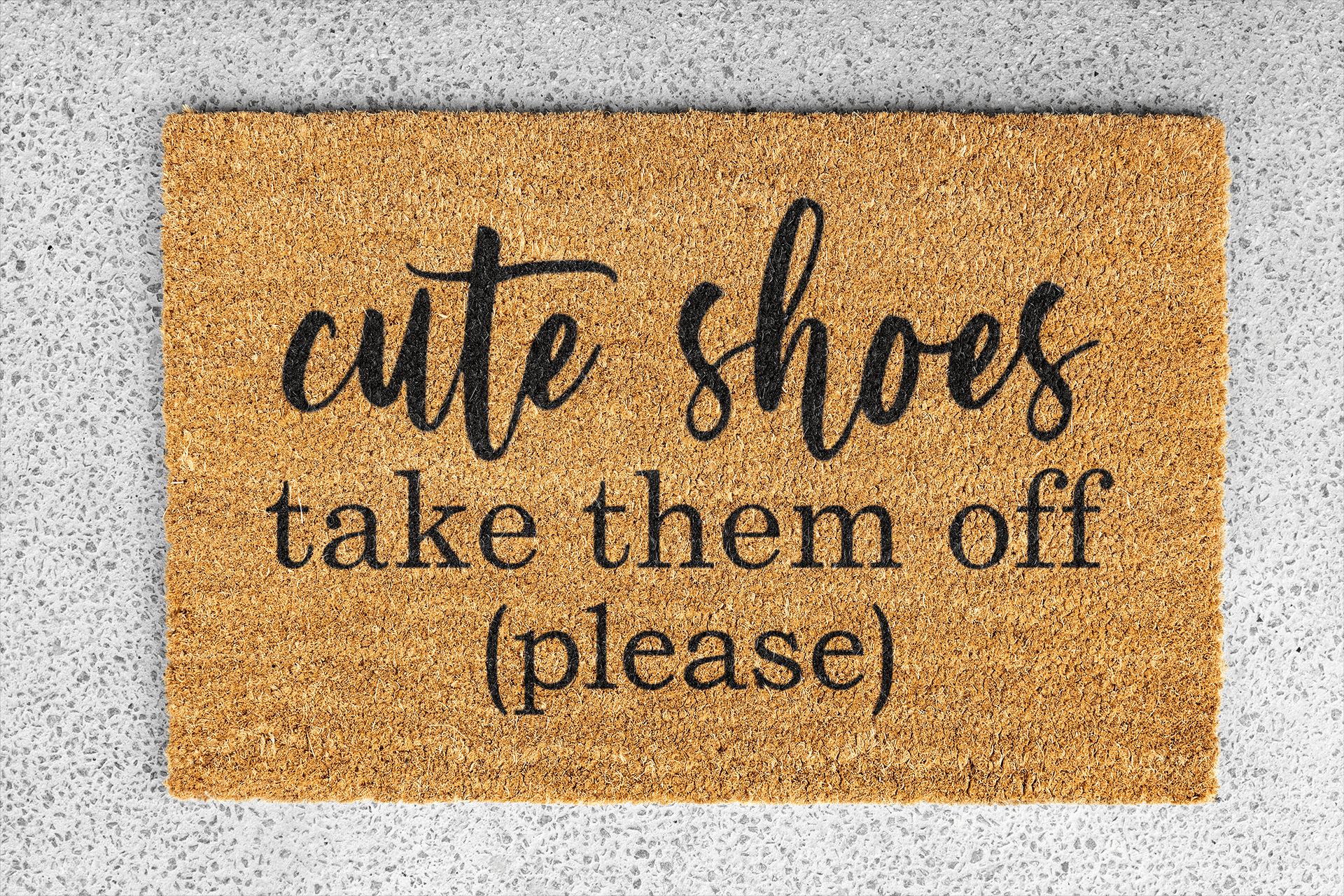 Personalized coir doormat handmade by Matnifique.