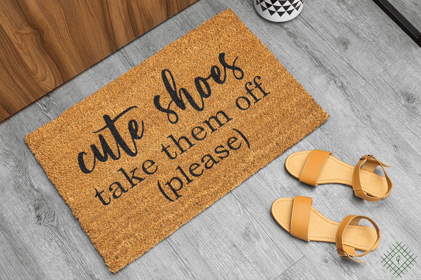 Personalized coir doormat handmade by Matnifique.