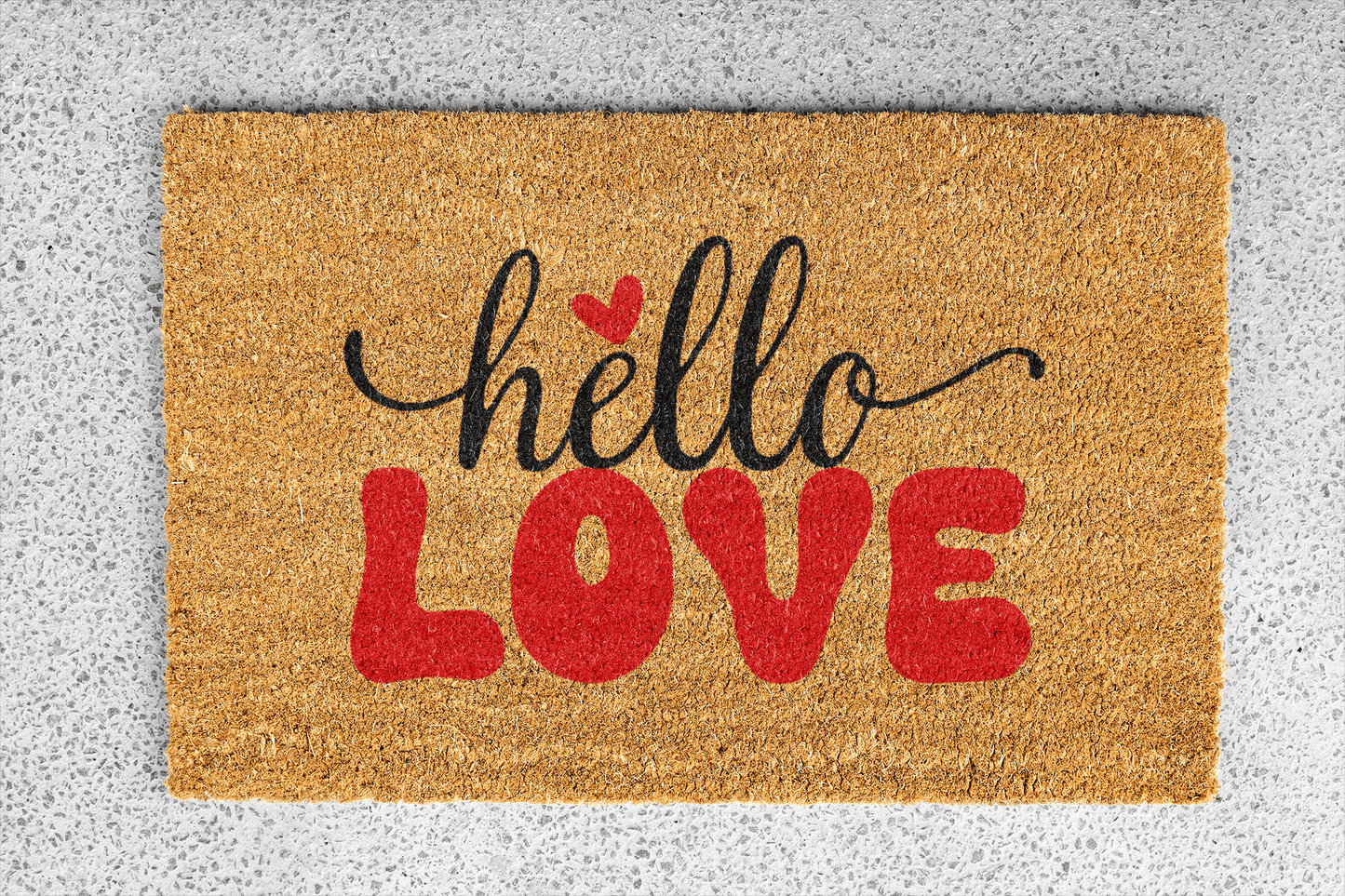 Personalized coir doormat handmade by Matnifique.