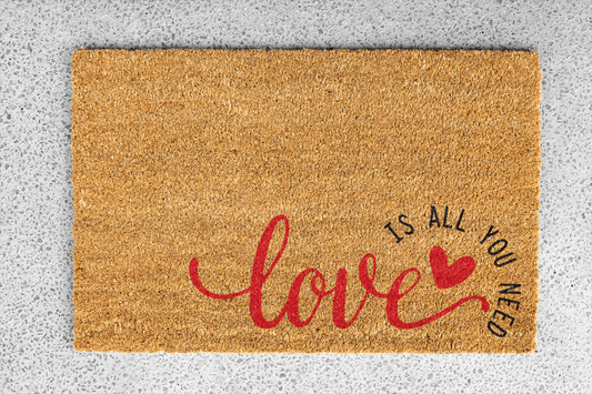 Personalized coir doormat handmade by Matnifique.
