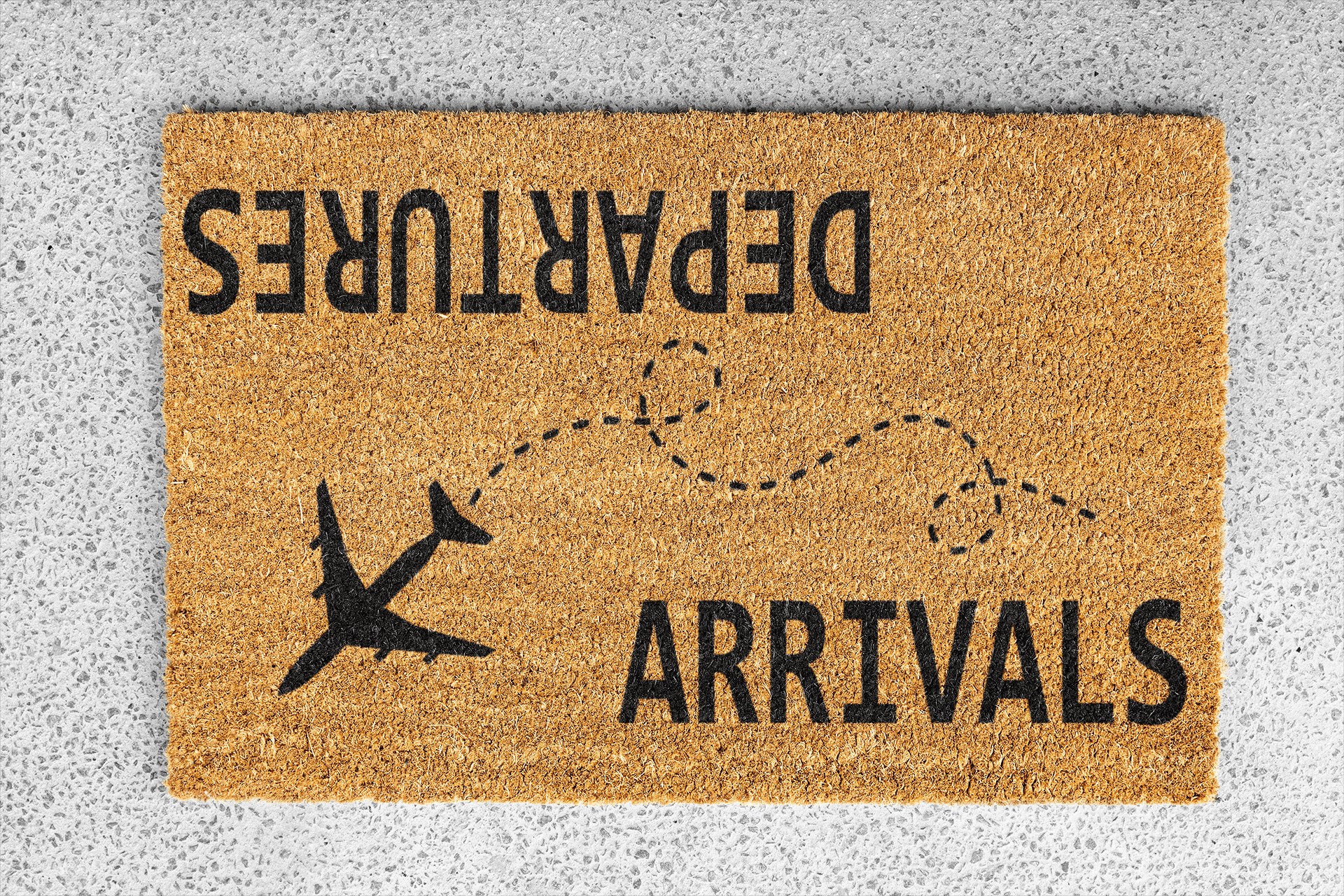 Personalized coir doormat handmade by Matnifique.