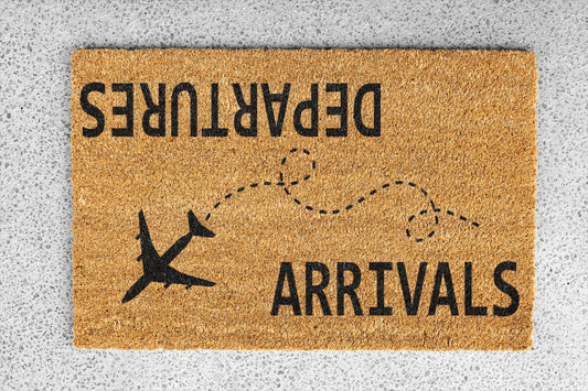 Personalized coir doormat handmade by Matnifique.