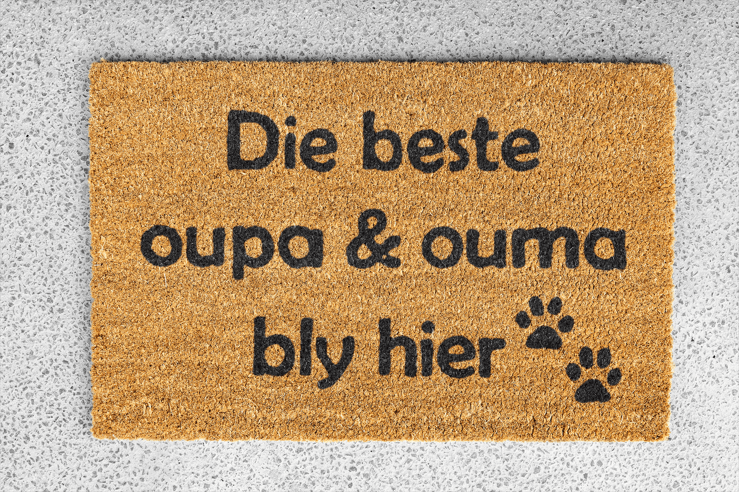 Personalized coir doormat handmade by Matnifique.