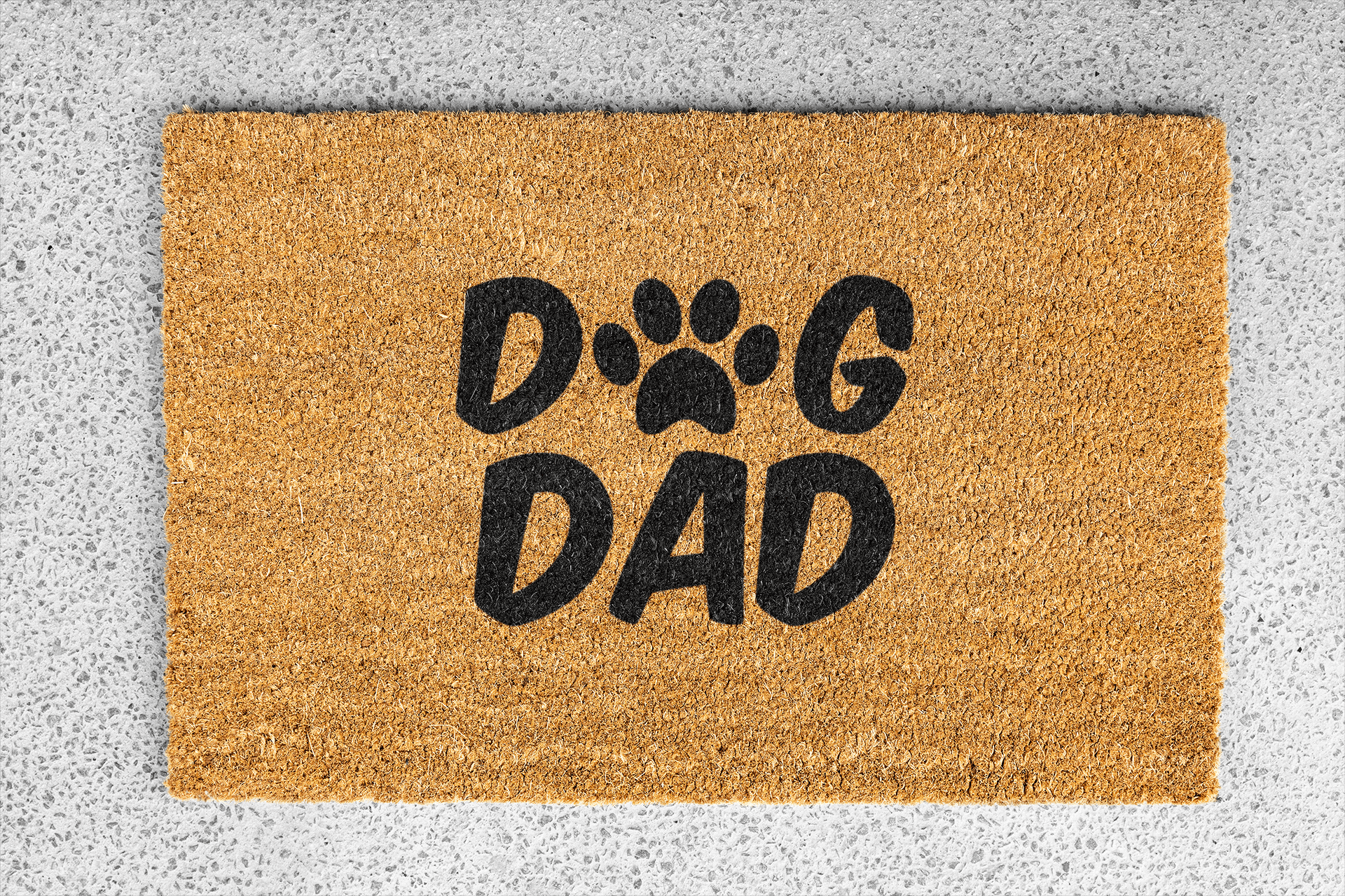 Personalized coir doormat handmade by Matnifique.