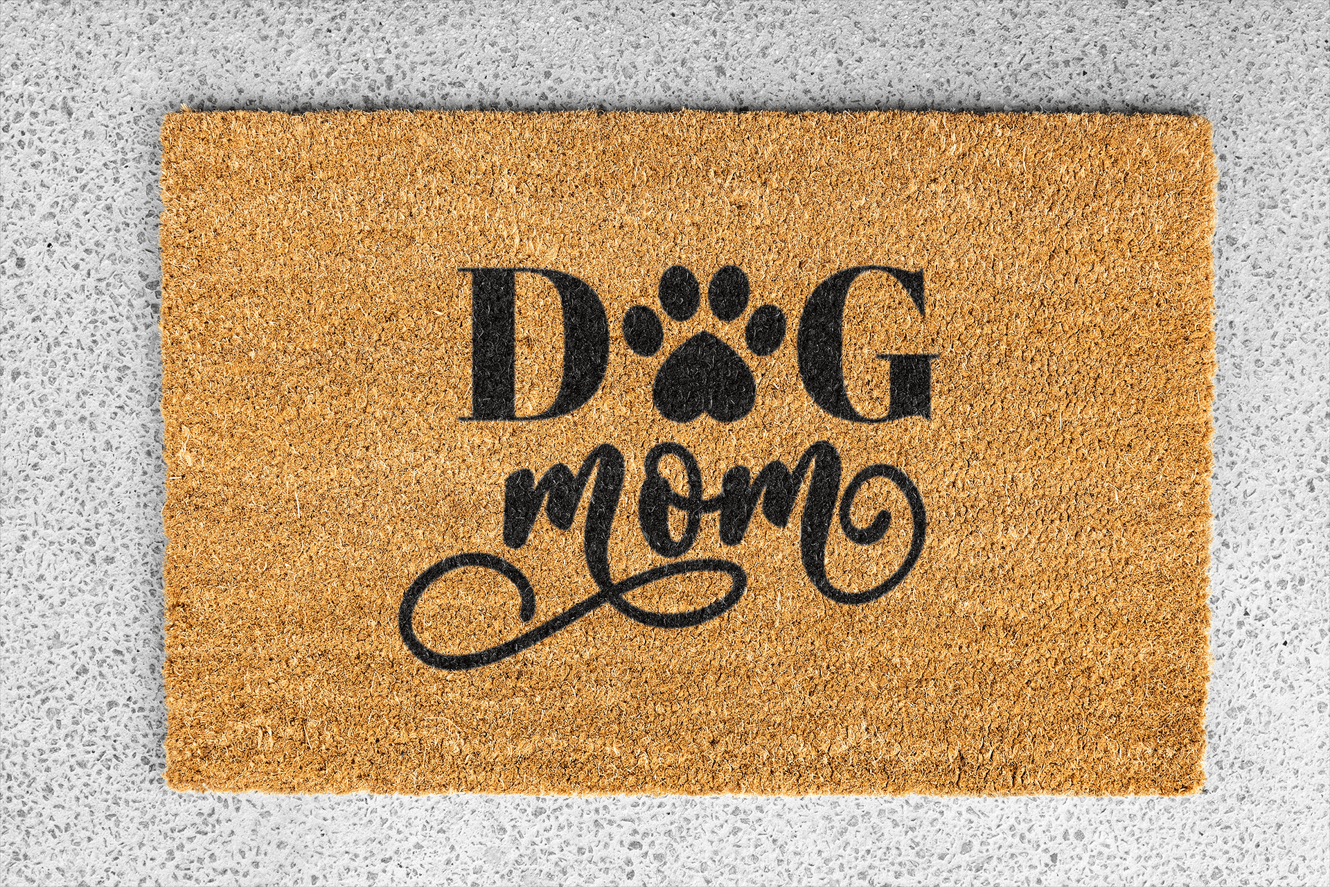 Personalized coir doormat handmade by Matnifique.