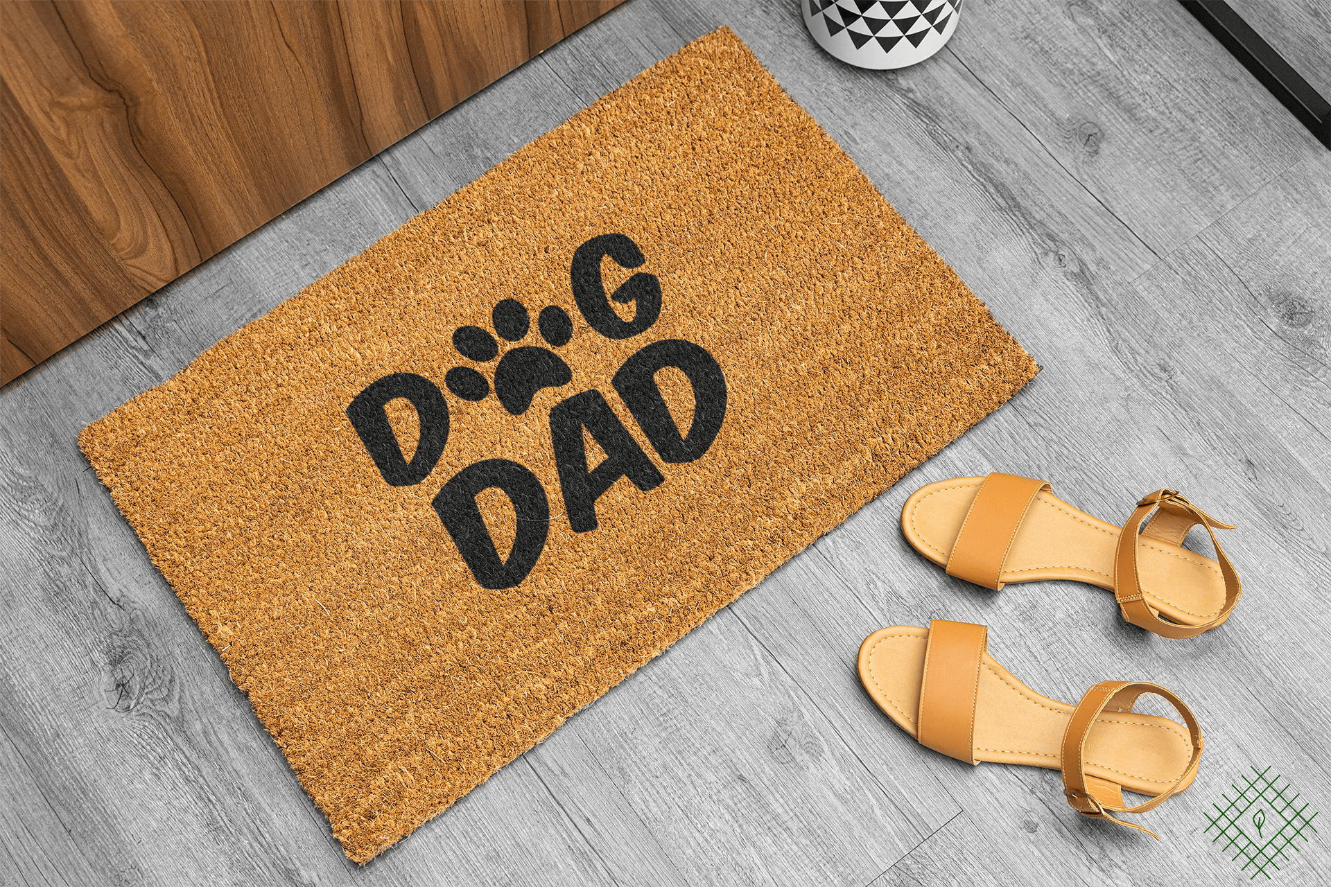 Personalized coir doormat handmade by Matnifique.