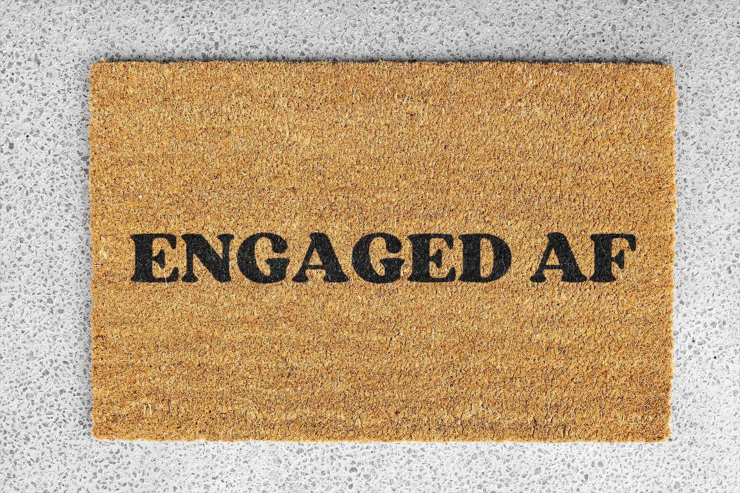 Personalized coir doormat handmade by Matnifique.