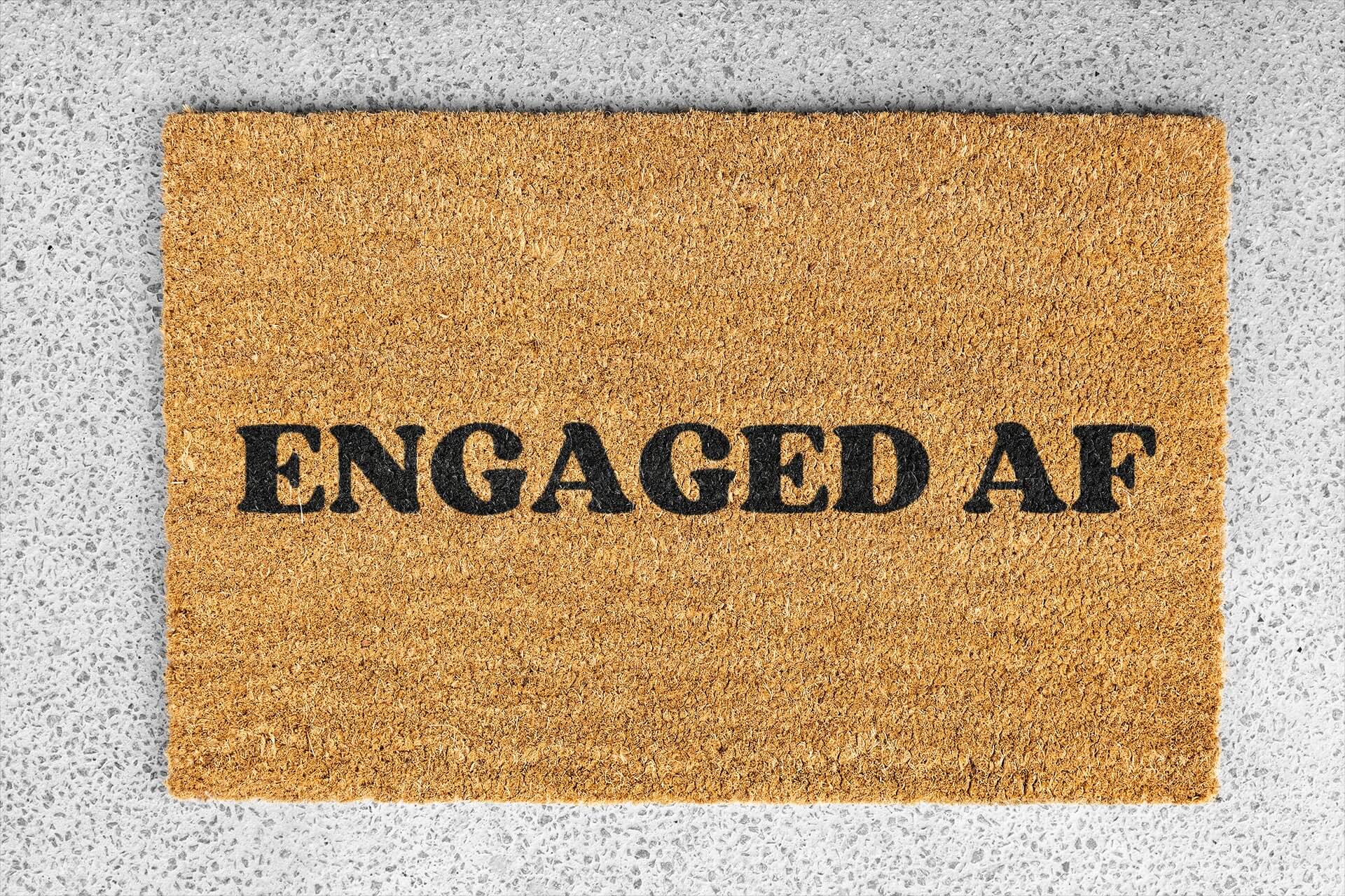 Personalized coir doormat handmade by Matnifique.