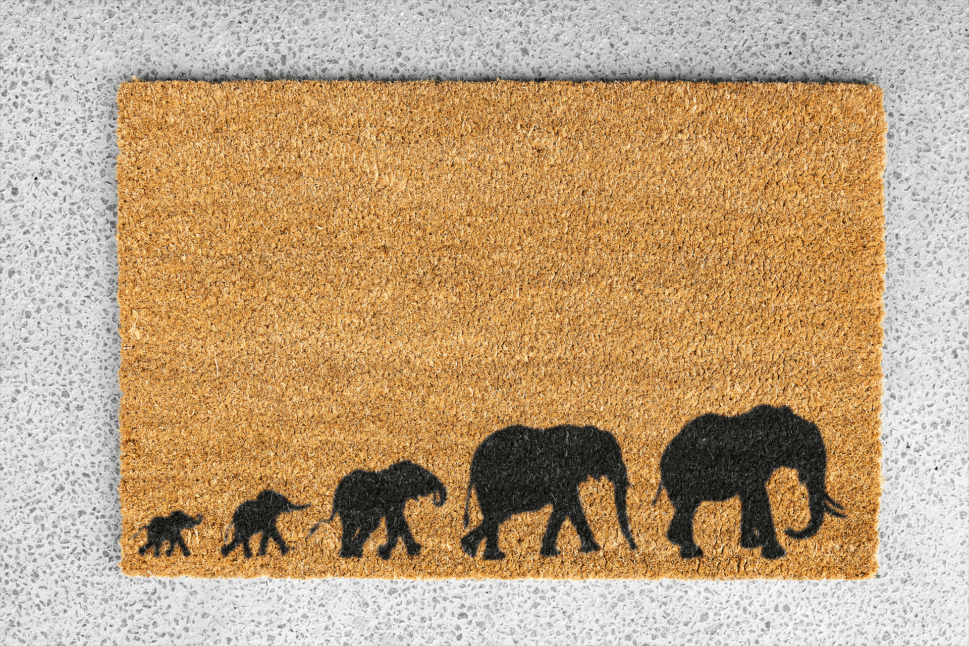 Personalized coir doormat handmade by Matnifique.