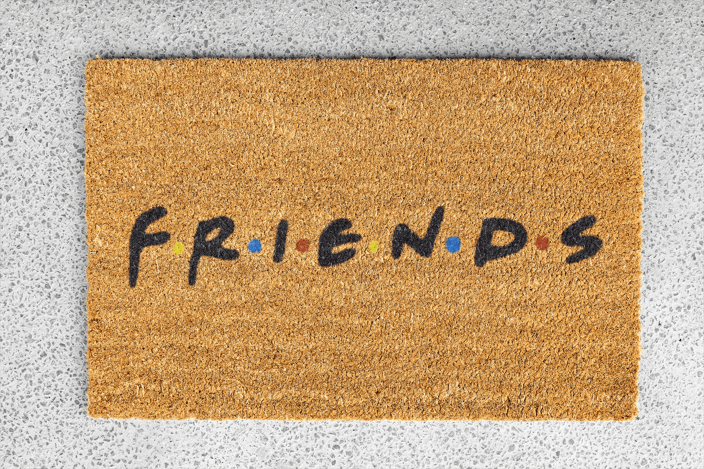 Personalized coir doormat handmade by Matnifique.