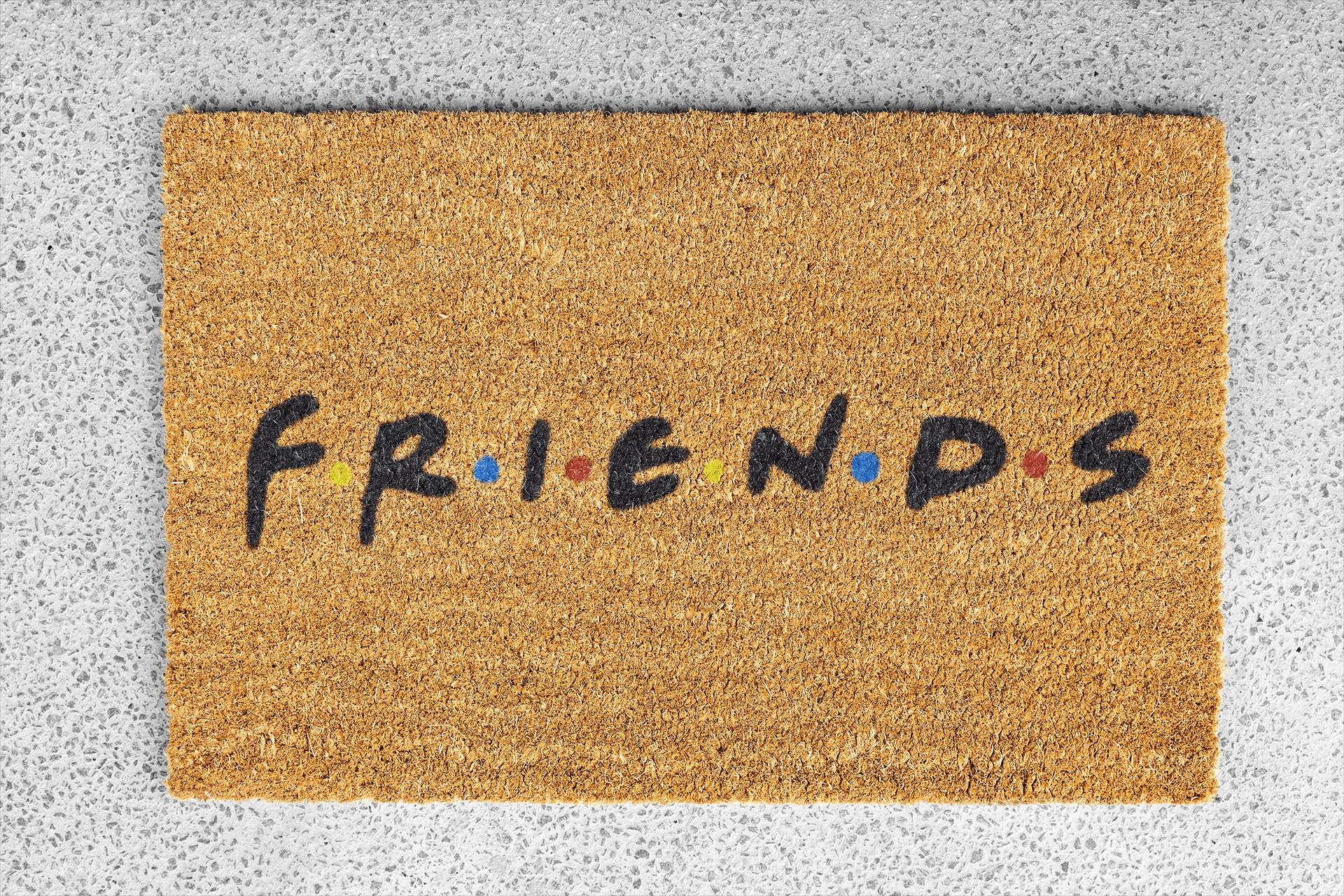 Personalized coir doormat handmade by Matnifique.