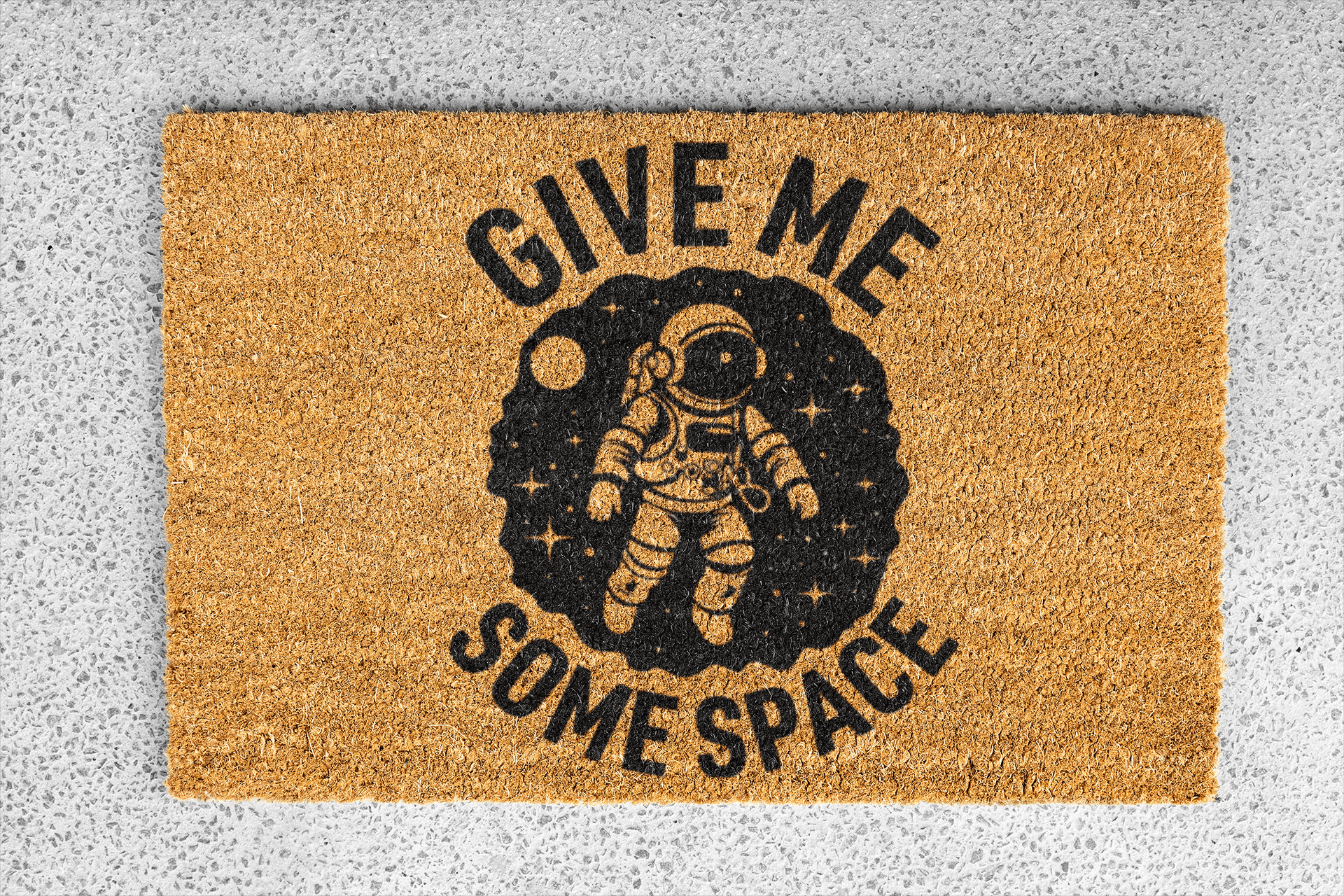 Personalized coir doormat handmade by Matnifique.