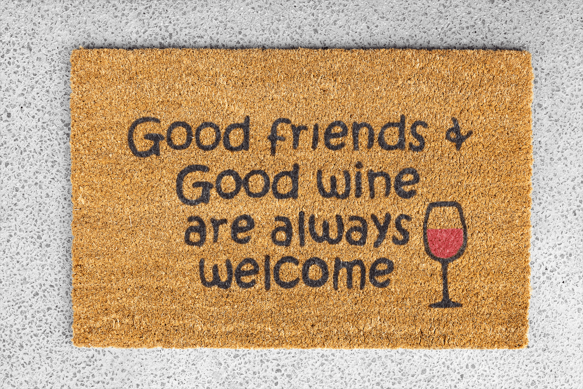Personalized coir doormat handmade by Matnifique.