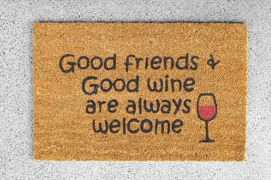 Personalized coir doormat handmade by Matnifique.