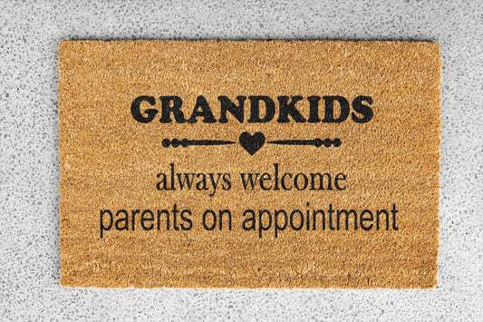 Personalized coir doormat handmade by Matnifique.