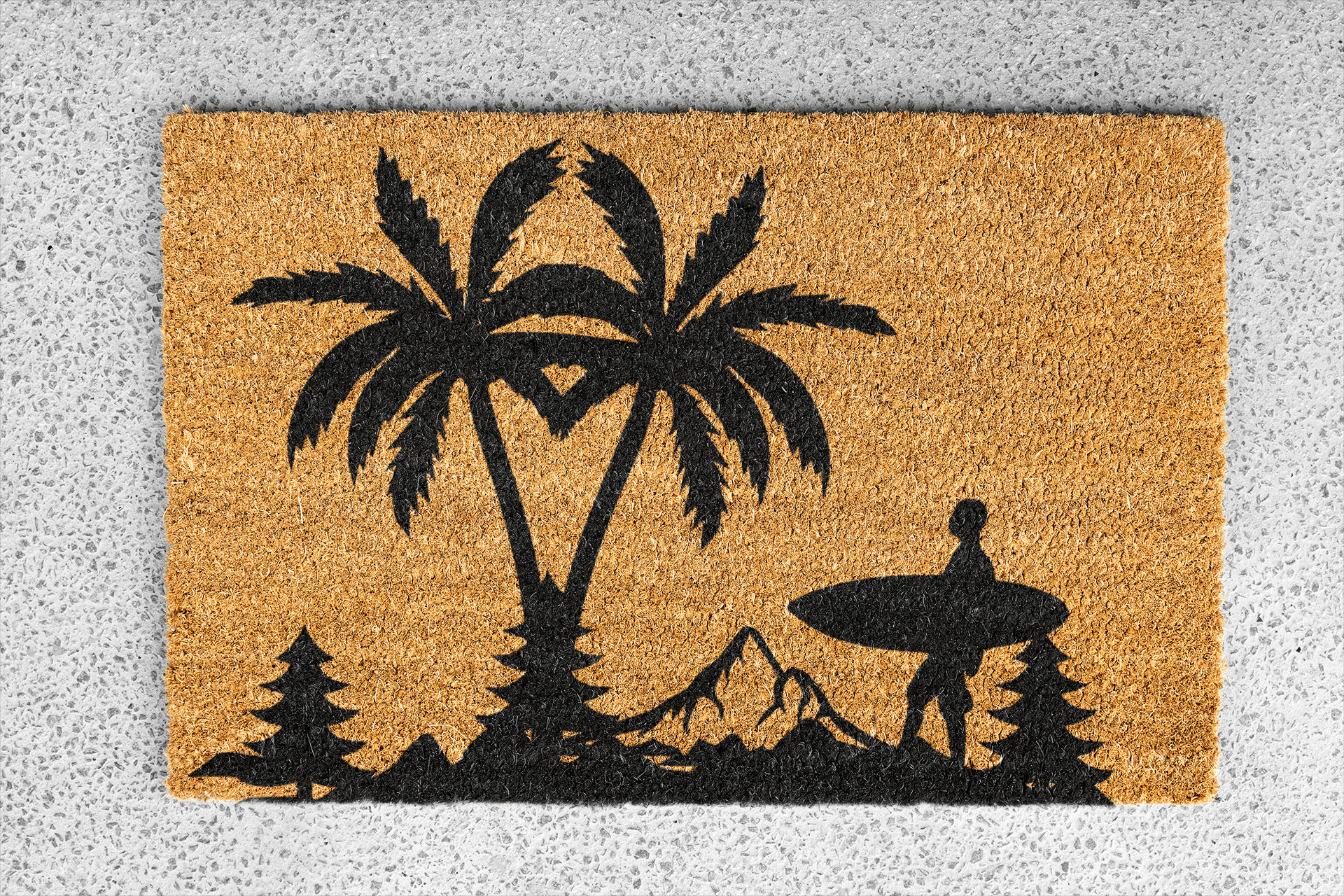 Personalized coir doormat handmade by Matnifique.