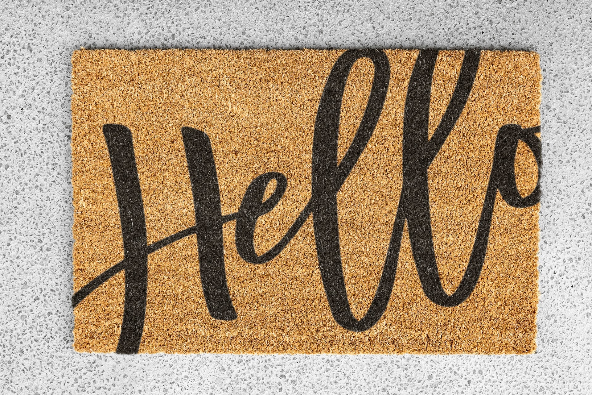 Personalized coir doormat handmade by Matnifique.