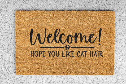 Personalized coir doormat handmade by Matnifique.