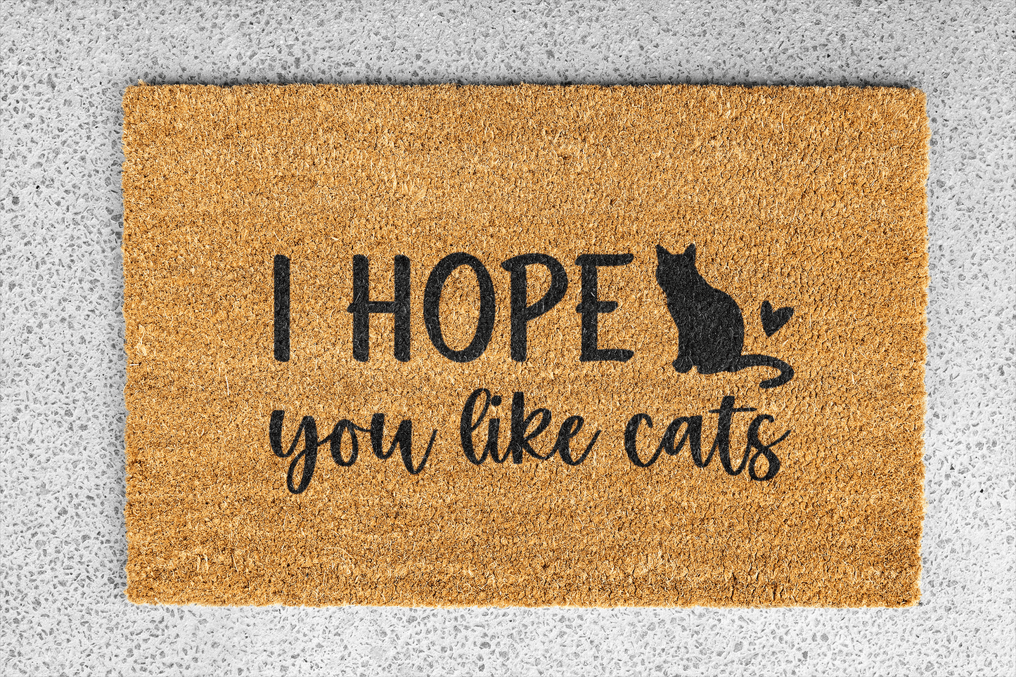 Personalized coir doormat handmade by Matnifique.