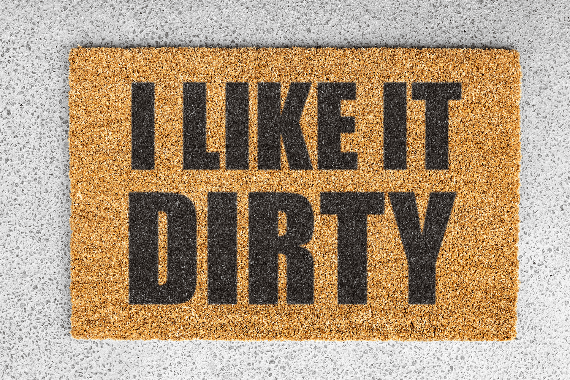 Personalized coir doormat handmade by Matnifique.