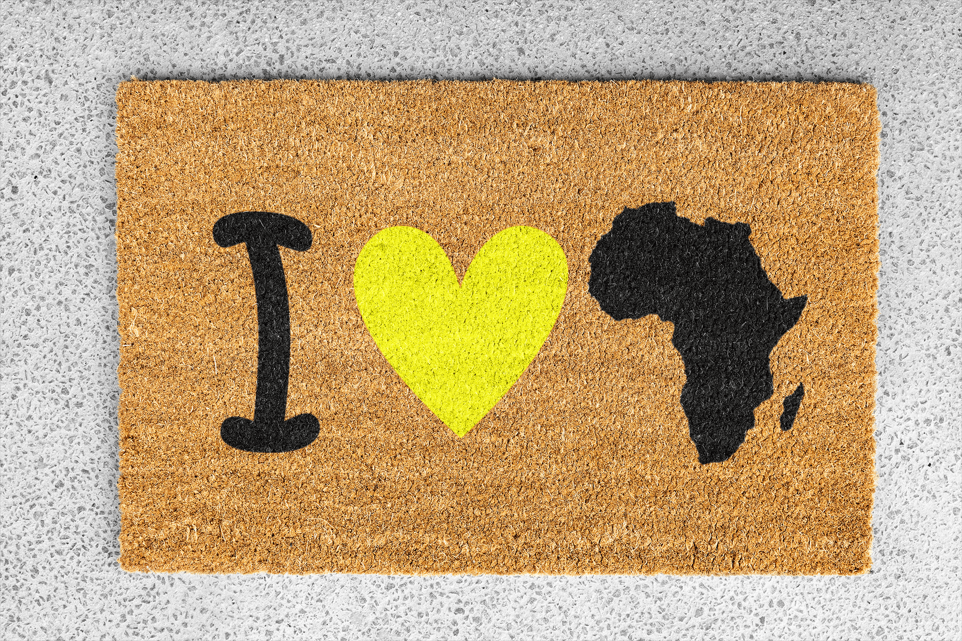 Personalized coir doormat handmade by Matnifique.