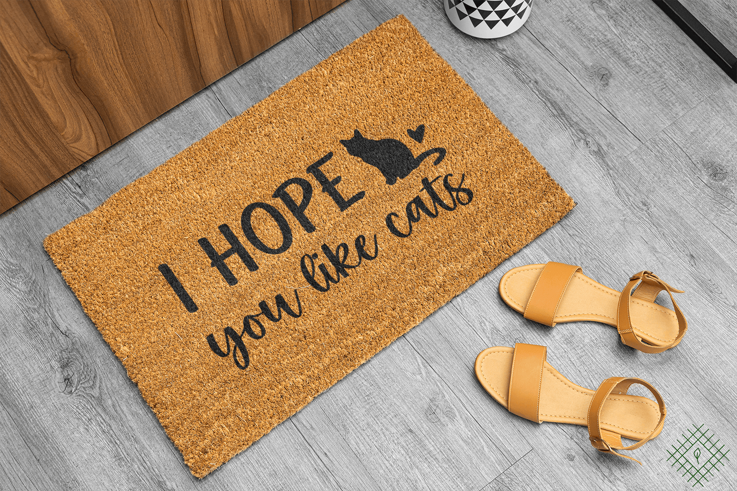 Personalized coir doormat handmade by Matnifique.