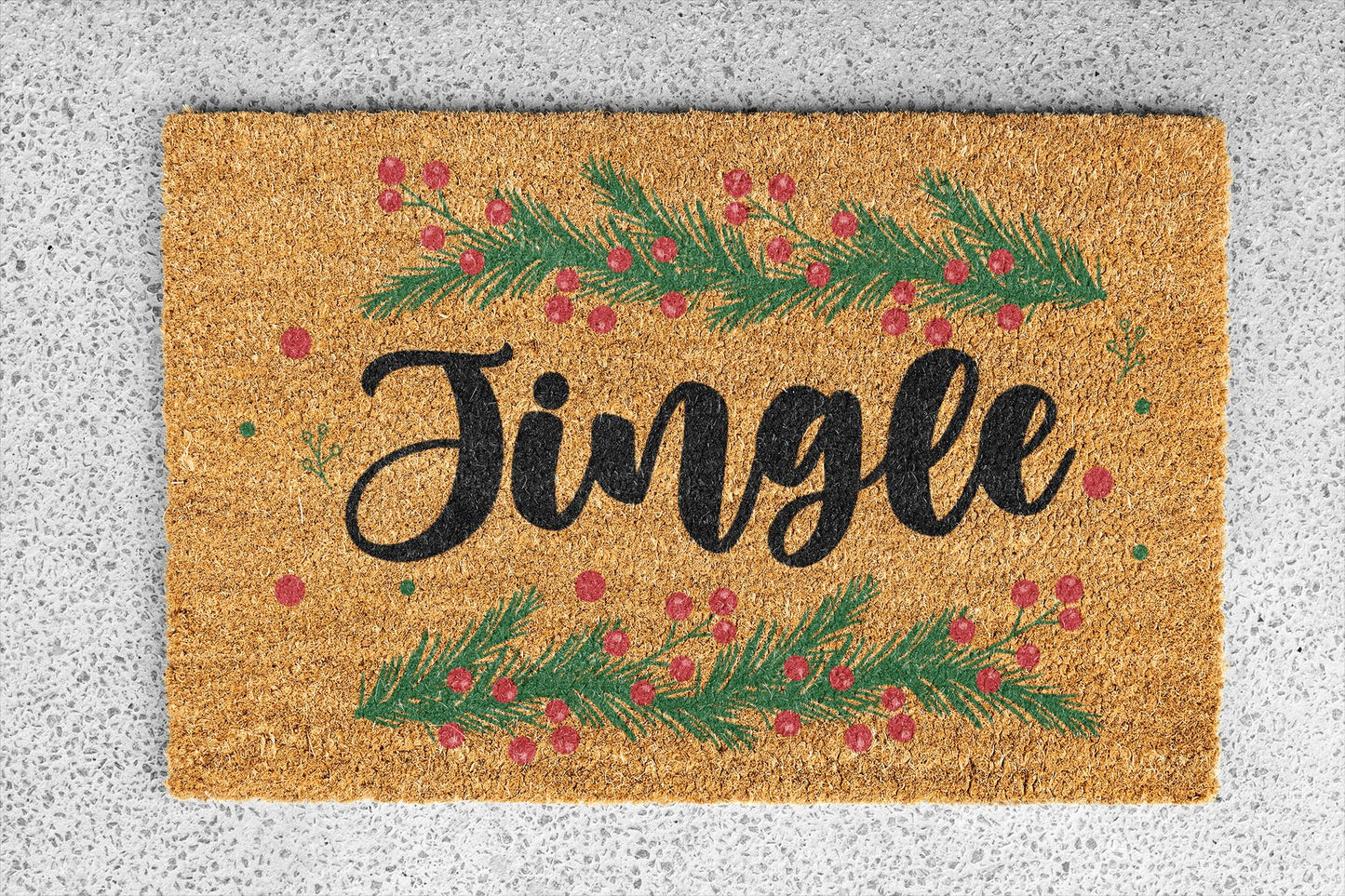 Personalized coir doormat handmade by Matnifique.