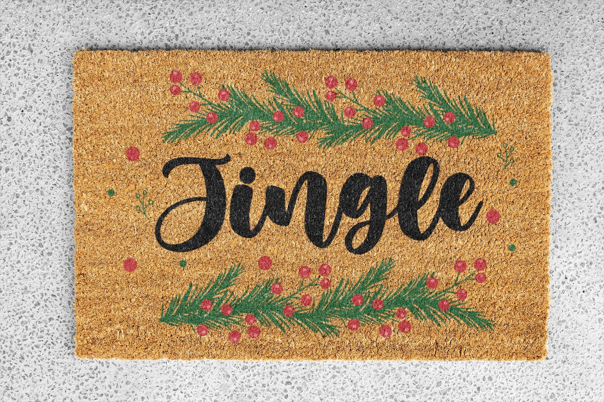 Personalized coir doormat handmade by Matnifique.