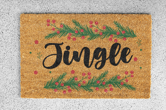Personalized coir doormat handmade by Matnifique.