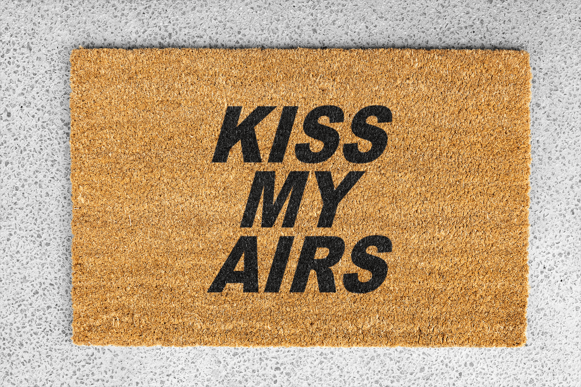Personalized coir doormat handmade by Matnifique.